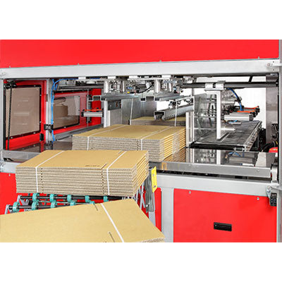Transpak TP-CIL TransCorrLiner Inline Squaring and Strapping System Corrugated Solutions